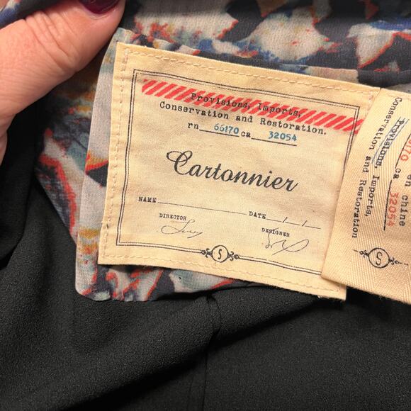 Cartonnier Anthropologie Ardsley Abstract Floral Blazer Jacket Size Small - Picture 5 of 10